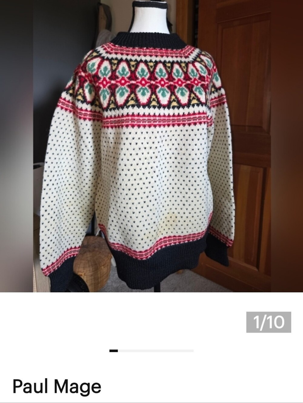 Lot Of Vintage Wool Sweaters - Picture 3 of 15